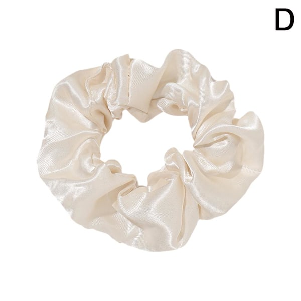 Kvinnors satin silke hår slips elastiska scrunchies hästsvanshållare Hai beige one-size