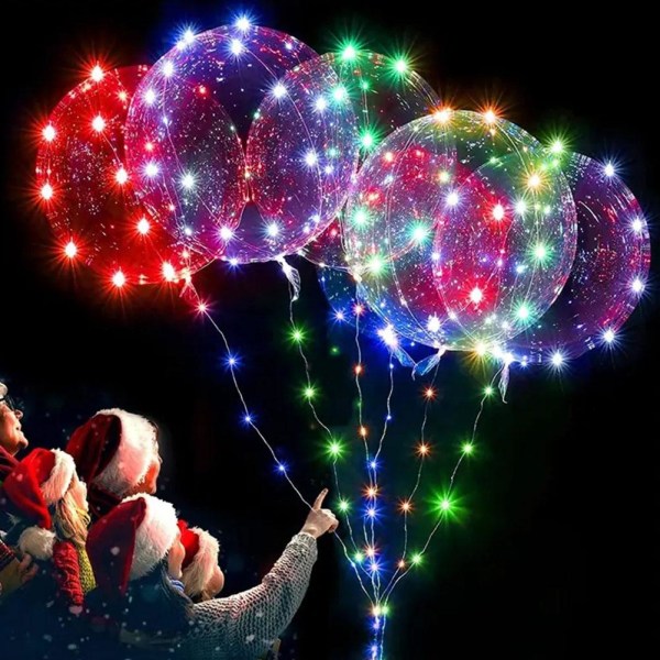 6st 3Set Transparent Party Glow Wave Ballong Bröllop Bubble Bal Warm light model 6pcs 3set