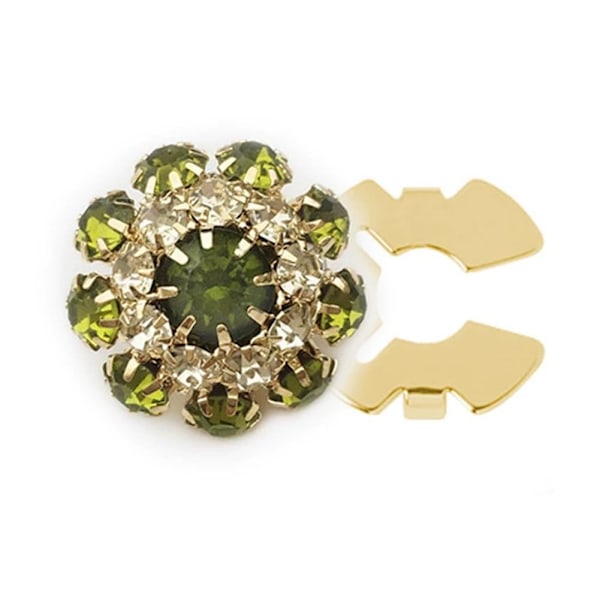 Rhinestone Knappöverdrag, Kristallknappöverdrag för Skjortor, Deta Golden red 1pcs