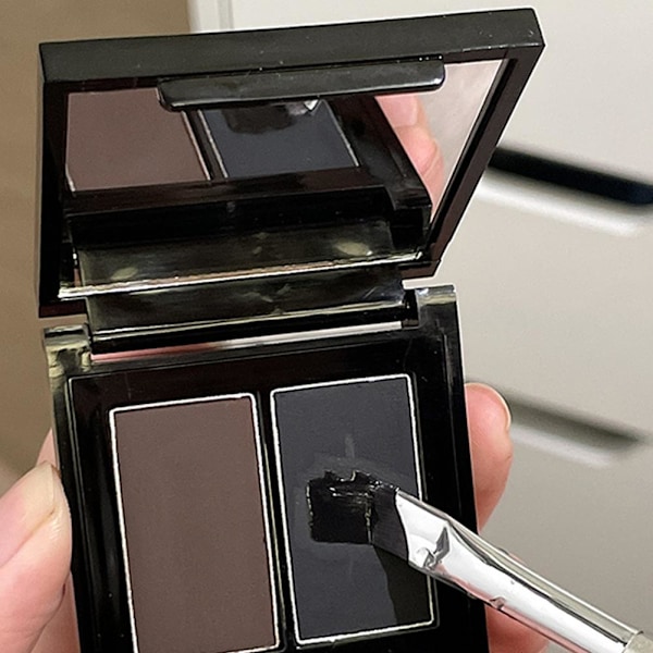 Eyeliner Puder Palett Vattentät Långvarig Smink Skugga Brun Svart Kosmetika Öga Ögonbryn J3c9