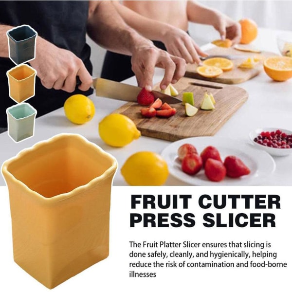 Cup Slicer Handhållen, ägg- och fruktskärare, rostfritt stål multicolor 3pcs