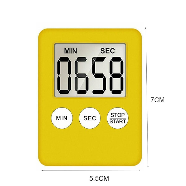 fvituve Digital Kök Timer, Magnetisk Kök Timer, C yellow 1pcs