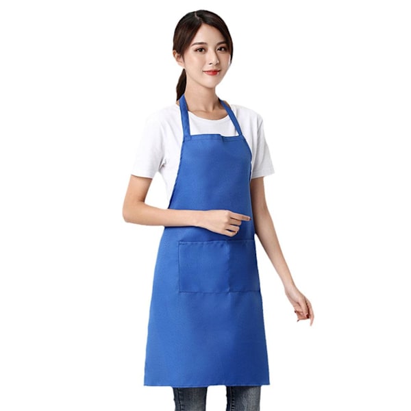 Justerbart matlagningsförkläde Vattentätt Dammtätt Kock Servitör Smutsavvisande blue 1pc