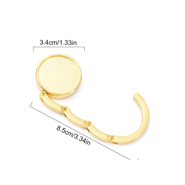 Vikbar handväska Handväska Väska Hängare Krokhållare Bärbar Unik Fas gold (color) 1PC
