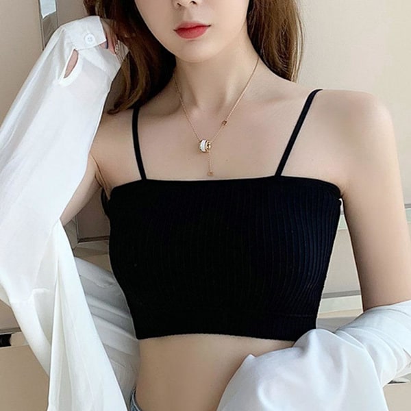 Ny dam osynlig push-up bh bralette underkläder toppar underkläder black One size