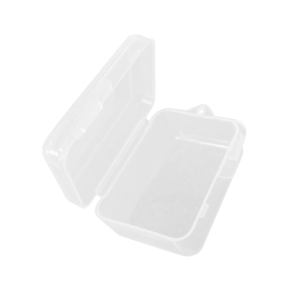 Mini genomskinlig plast liten låda smycken öronproppar behållare förvaring TransparentB L