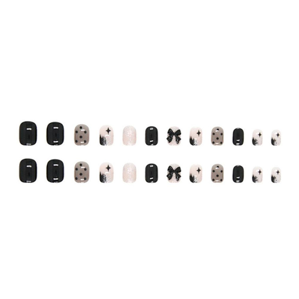 24 st falska naglar set med lim långa naglar skönhet DIY nagelkonst Ar 1 one-size