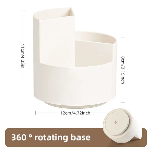 Sminkborste Organizer Kosmetikväska Förvaringslåda Läppstift Borste  white 1pcs