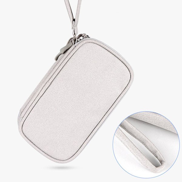 Reseförvaringsväska Elektronisk Tillbehörsladdare USB-enhet Organi Light Gray single layer