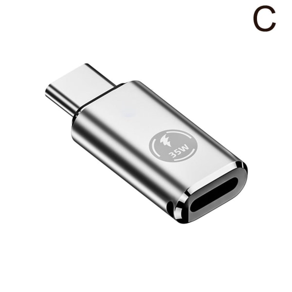 8 PIN DATA till USB C Typ C Laddningsadapter för Smart Phone iPh gray 35w
