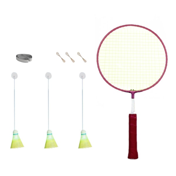 Single Selfstudie Badminton Trainer Kit Telescopic Rod Rebound Pra 1sizeA short racket set