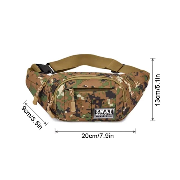 Taktisk Sling Bag Bröst Axelväska Militär Crossbody Pack Utomhus^` grey camo 20*13*9cm/7.9*5.1*3.5in