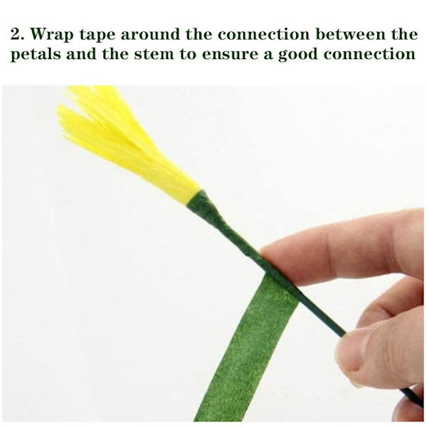 Blomstertejp Florist Elastisk Tejp Självhäftande Grön Tejp Papper Typ I5K6 ST greenA 1pcs