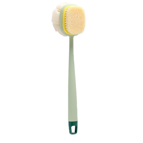 Spaltrengöringsborste Sponge Back Scrub Brush Long Handle Showe green flower bath cloth 1pcs