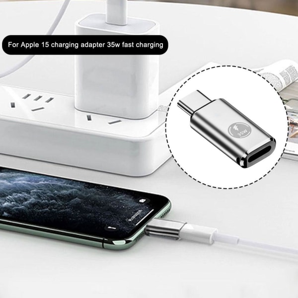 8 PIN DATA till USB C Typ C Laddningsadapter för Smart Phone iPh gray 35w