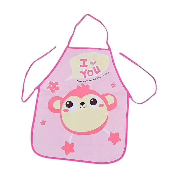 Barnens kockförkläde tecknad förkläde cat+Sleeves 1set
