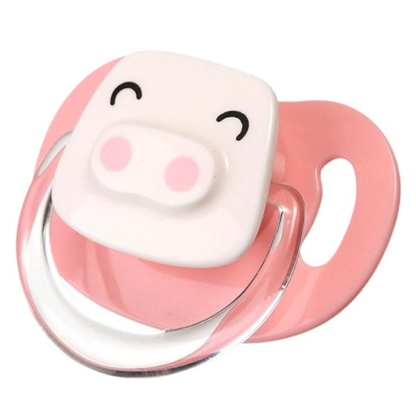 Nappar för små hundar, lugnande napp av silikon för husdjur, napp för kattungar, tuggleksaker för valpar och katter, viktiga husdjurstillbehör Pink Pig 1pcs