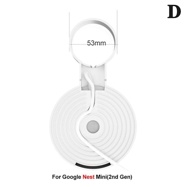 Väggmonterat stativ för uttag för Googles röstassistent white For Google nest mini