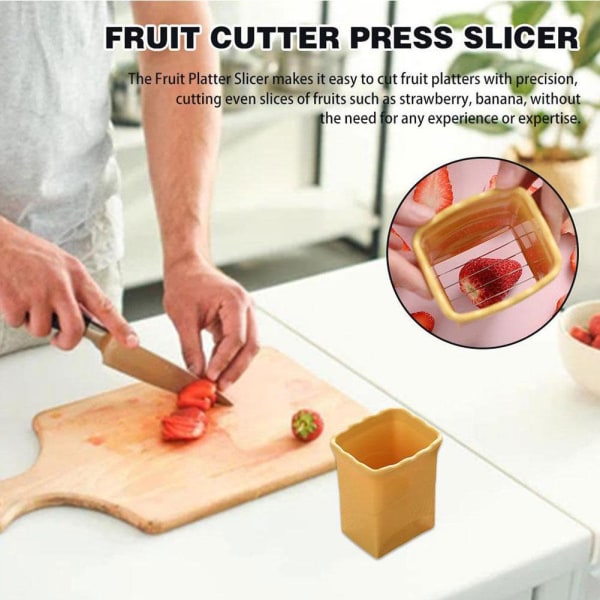 Cup Slicer Handhållen, ägg- och fruktskärare, rostfritt stål green 1pc