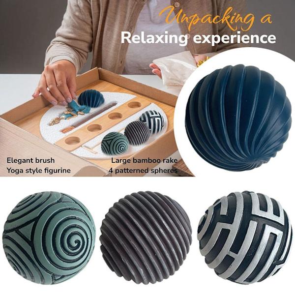 Mini Zen Trädgårdsstämpel Sfärer för Skrivbord Automatisk Skrivbord Zen Trädgård Stämpel Sfär Q7H8 A 1pcs