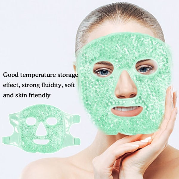 Therapy Gel Beads Ansikts- och ögonmask Hot Cold Compress Ice Pack T blue mask one size