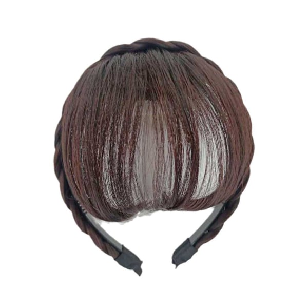Front Hair Bangs Peruk Pannband Hårförlängningar Bangs Pannband wit Natural black One-size