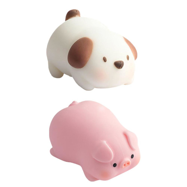Rolig sensorisk stressleksak, Squishy Toy Rosa gris hundpresenter, nyhet pig one-size