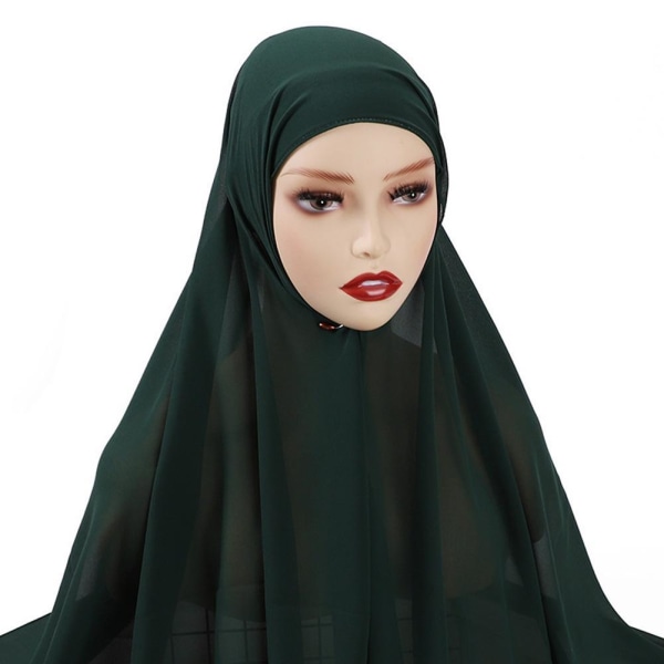 Högkvalitativ, mjuk chiffong-hijab-sjal med lång längd underscarf white One-size