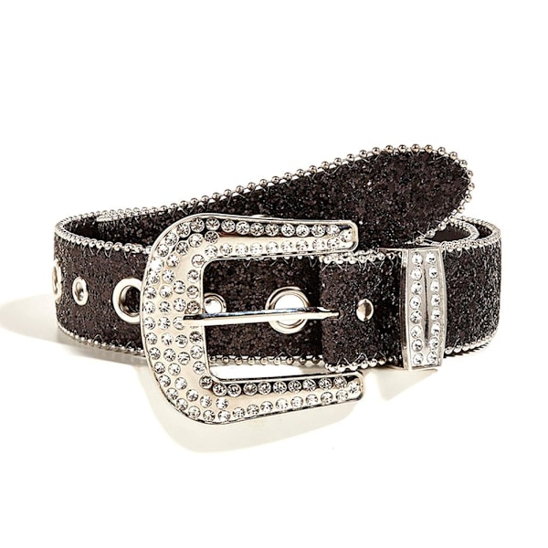 Damernas Glittrande Rhinestone Midjebälte Glitter Damernas Bälten Ne silver (color) 1PCS