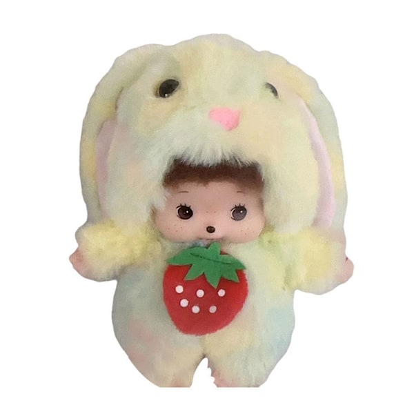 15 cm Plyschdocka Förskola Liten Gul Hatt Röda Barnpresenter Flickleksaker Docka Par Hatt J9U5 colorul rabbit 15cm