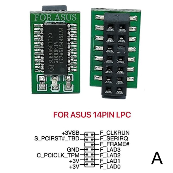 TPM 2.0 Krypteringssäkerhetsmodul Fjärrkort Windows 11 Uppgraderingsmod Ny T3 For MSI 14Pin LPC One-size