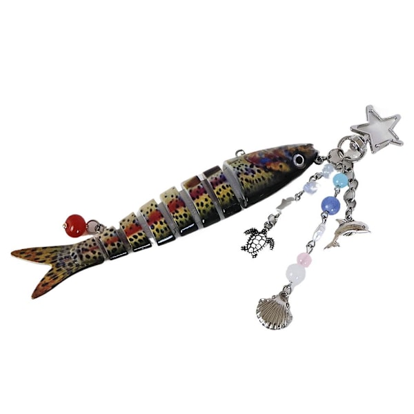 Handgjorda Fisk Nyckelringar Roliga Smycken Konstgjort Fiske Bete Swimb style3 One size