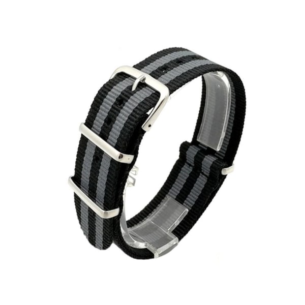 Nato Spänne Stripe Solid Black ZULU 18mm,20mm,22mm klockremmar W beige M