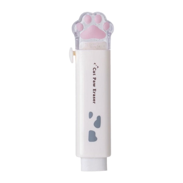 Cat Paw Push Pull Eraser för barn Kawaii Eraser Söt brevpapper pink one-size