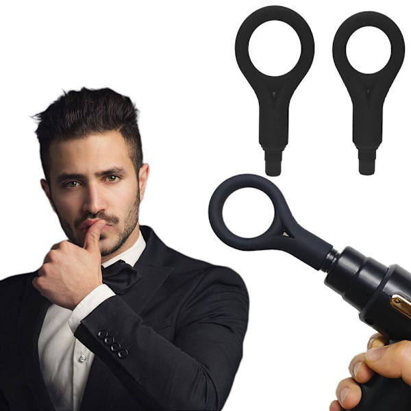 FasciaGun Fun Modifierad Adapter Mjuk Silikon Herr Fascia-Gun Massageleksak B9I5 BlackB 37mm