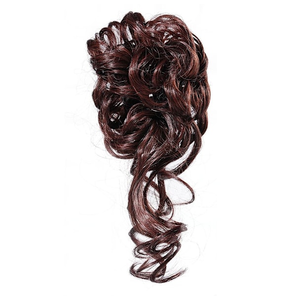 Slarvig hårbit med kloklämma för bröllopsuppsättning dark brown one size