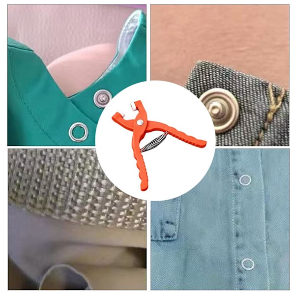 Ögonknäppare Virkverktyg, Säkerhetsögonverktyg, Metallknäppar Klämtång, Hjälpverktyg för fastsättning för virkning av ögon Virkverktyg för Croc Five Claw Tool 1set