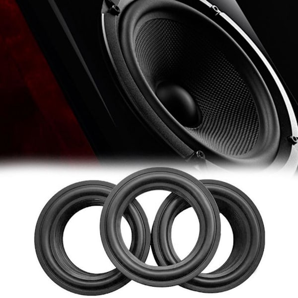 9,8 cm-24,8 cm högtalare surround gummi woofer kant reparation skum pro blackB 5inch
