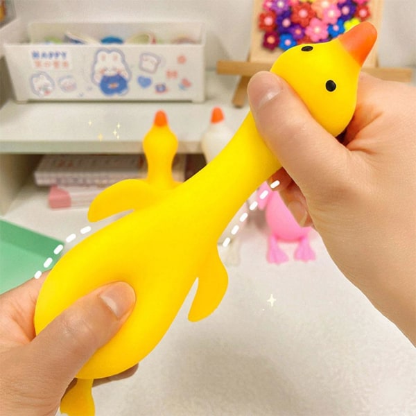 1 st PVC Goose Squeeze Toy Barngåva Hemmakontoret Dekomprimera yellow  onesize
