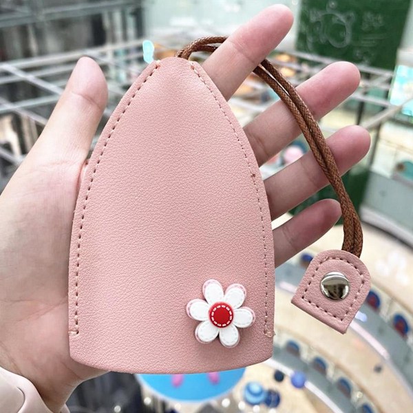 1 X Bilnyckelhållare Fodral Läder Nyckelkedja Plånbok Väska Fobs Tillämpa red One-size