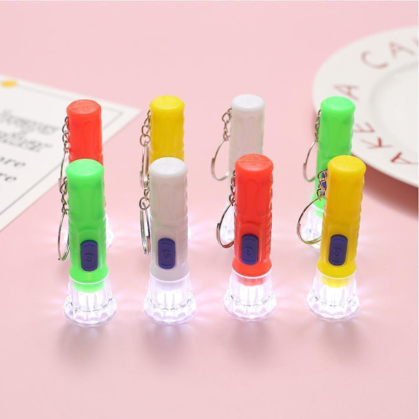 Mini LED-nyckelring ficklampa utomhus, bärbar F9J3, vitt ljus U5W2