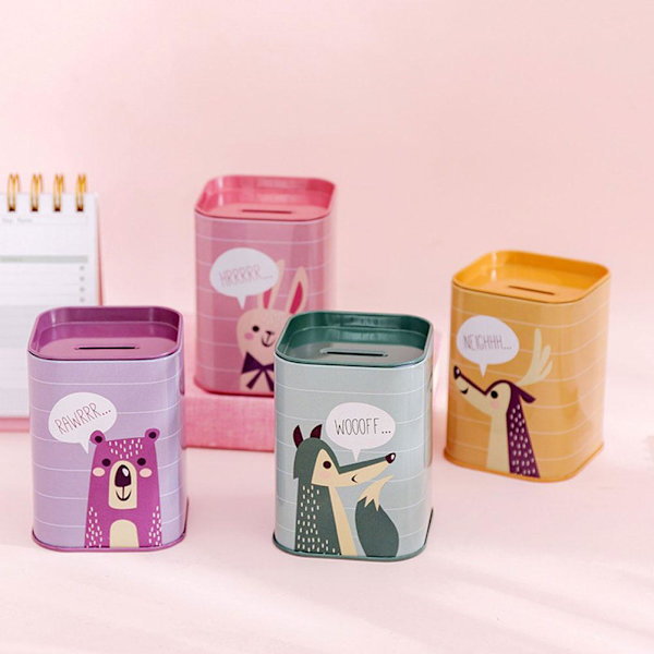Tecknad Förvaringslåda Spargris Smyckeskrin Kotak Penyimpanan Kotak N9L9 cartoon 1pcs