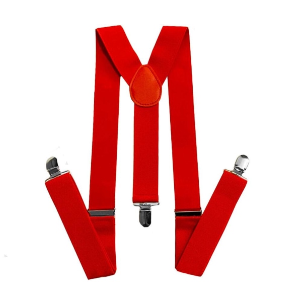 HERR BRED HEAVY DUTY X SHAPE HÄLSNOR ELASTISKA HJÄLSBANDAR BYXA C red one size