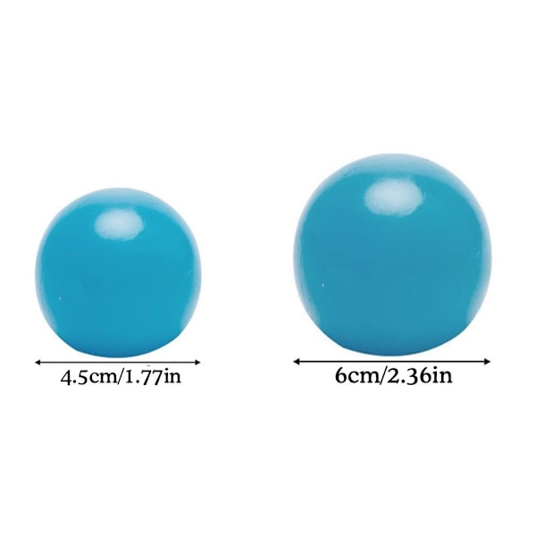 6,5 cm lysande rolig klibbig målboll anti-stress avlastningsboll random colorB 6cm