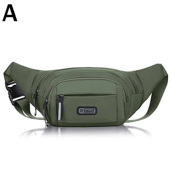 Multifunktionell Justerbar Midjeväska i Nylon Sling Bröstväska Axelväska Unise^` Gray One size