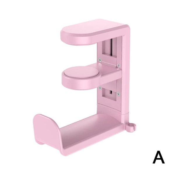 Universellt Hörlursställ PC Gaming Bord Skrivbordsklämma Fäste Hörlursställ Hållare Rack A6d4 pink one-size