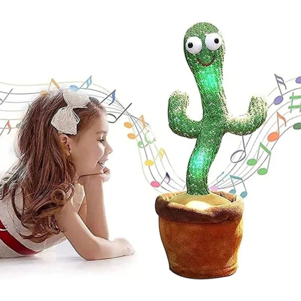 Dansande kaktus kan sjunga Lära sig tala med färgade ljus Re Cowboy style rechargeable