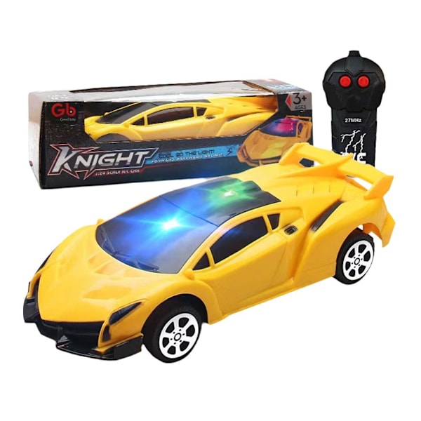 Fjärrstyrd Bil 1:24 Bilar för Barn och Med Ljus Racingmodell Yellow Bugatti