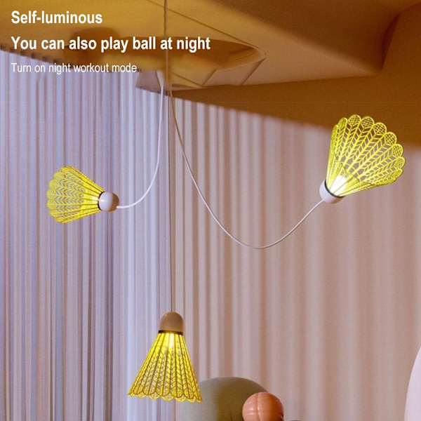 Single Selfstudie Badminton Trainer Kit Telescopic Rod Rebound Pra 1sizeB 1 ball set