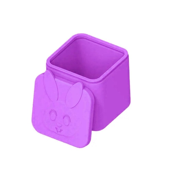 Silikon Lunchbox Såsbehållare med lock Kryddor Förvaring Bo purple onesize